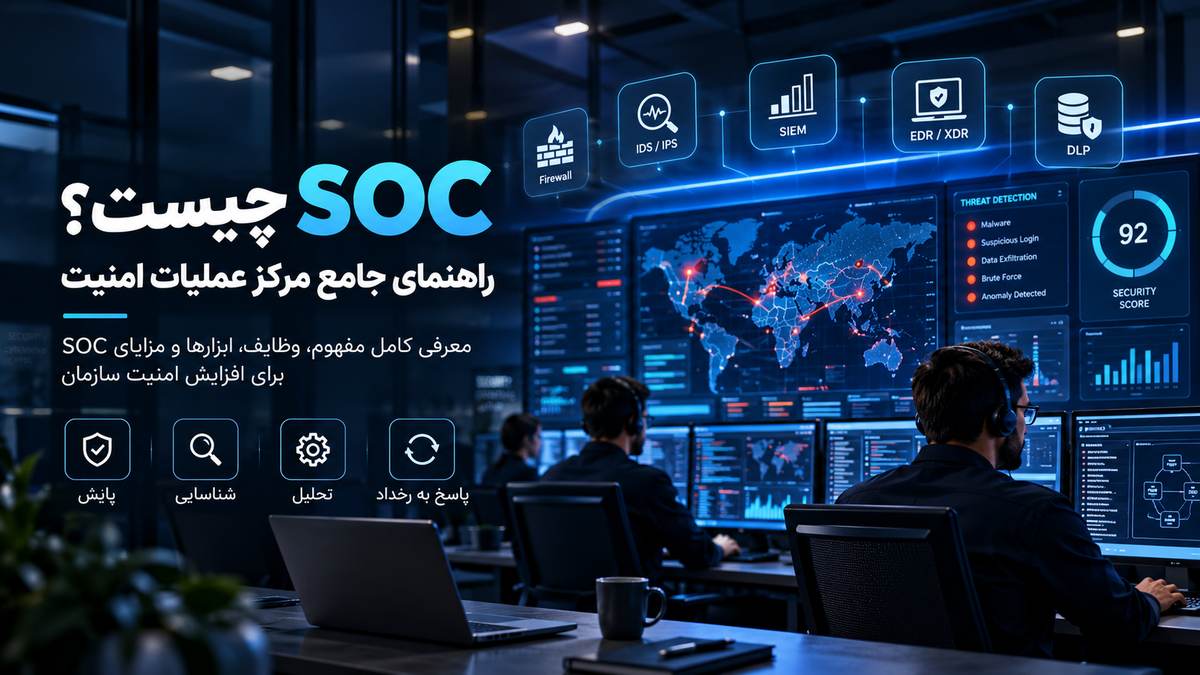 SOC چیست؟ راهنمای جامع مرکز عملیات امنیت و خدمات SOC